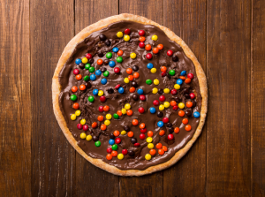 Pizza sabor M&M